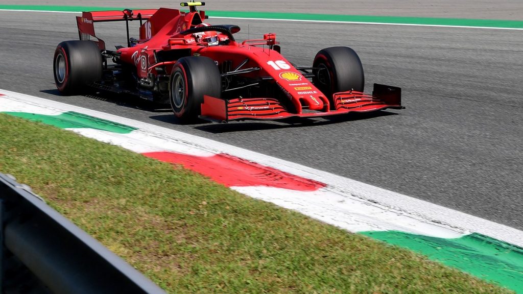 Ferrari's Monegasque driver Charles Leclerc competes during the Italian Formula One Grand Prix at the Autodromo Nazionale circuit in Monza on September 6, 2020. (Photo by JENNIFER LORENZINI / POOL / AFP) (Photo by JENNIFER LORENZINI/POOL/AFP via Getty Images)